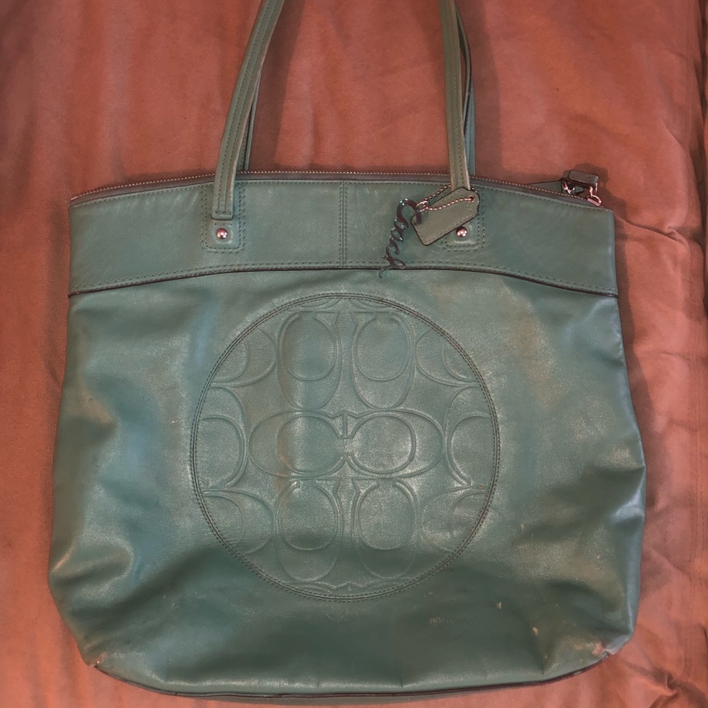 Authentic Teal Coach Purse